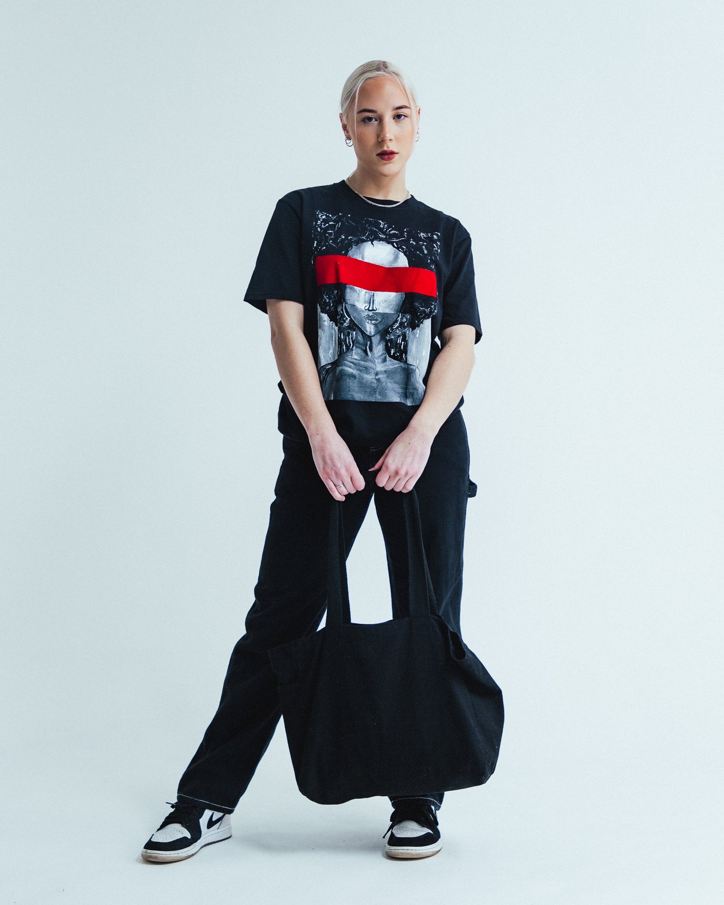 Red Oversized Censor T-Shirt
